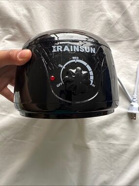 Rains Black Wax Warmer with Adjustable Dial